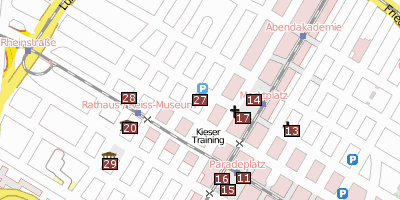 Stadtplan Synagoge  Mannheim